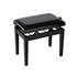 BOSTON PB2/2020 Banquette Piano noir brillant avec siège en velours noir
