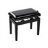 BOSTON PB2/2525 Banquette Piano noir satiné avec siège en vinyl noir