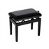 BOSTON PB2/2520 Banquette Piano noir satiné avec siège en velours noir