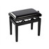 BOSTON PB2/2025 glossy black Piano bench with black vinyl seat