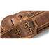TAYLOR Wings Distressed Leather Strap Dark Brown 3&quot;