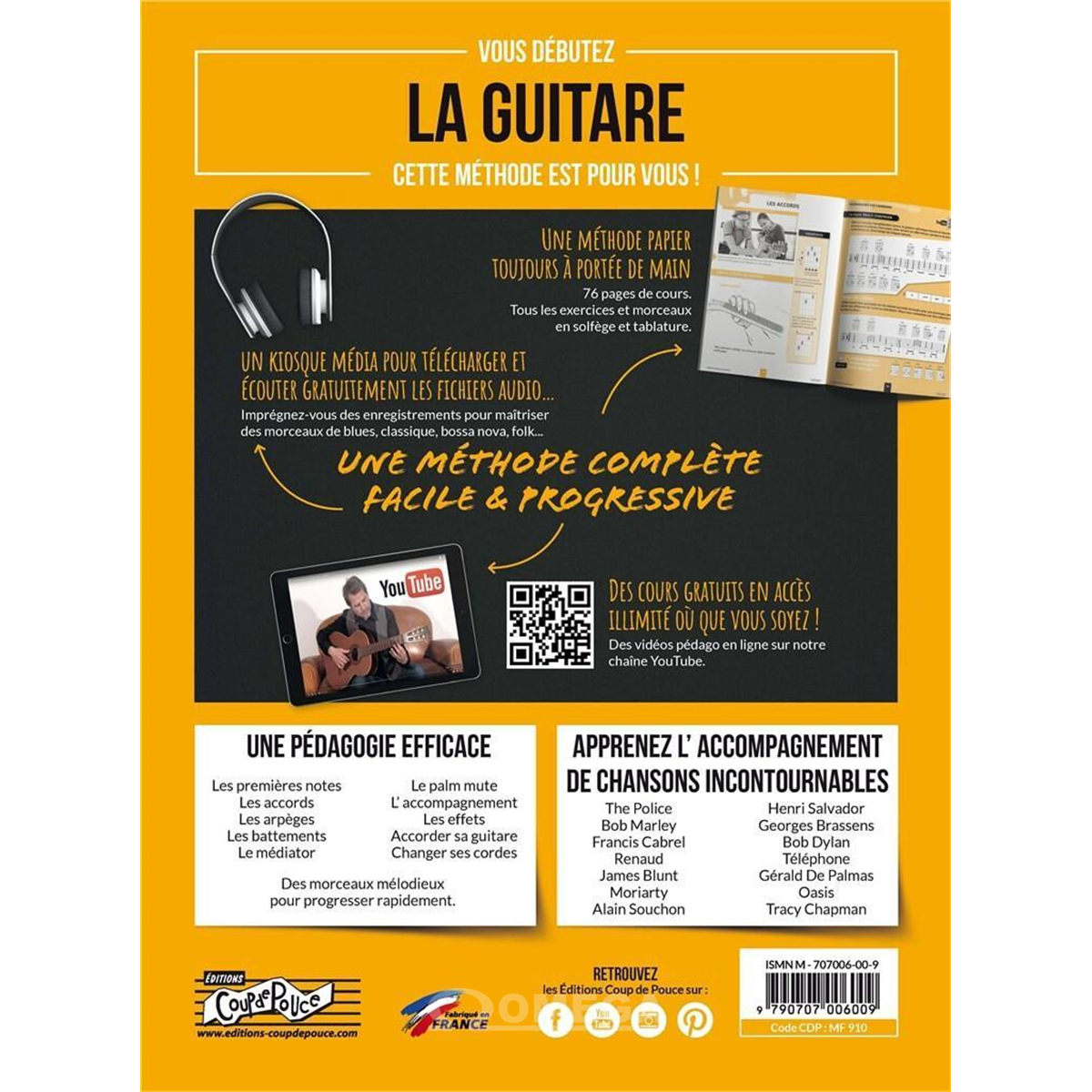 COUP DE POUCE Méthode Guitare Acoustique Débutant Vol 1
