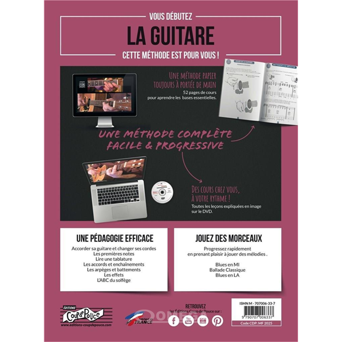 COUP DE POUCE Méthode Guitare Folk Débutant + CD