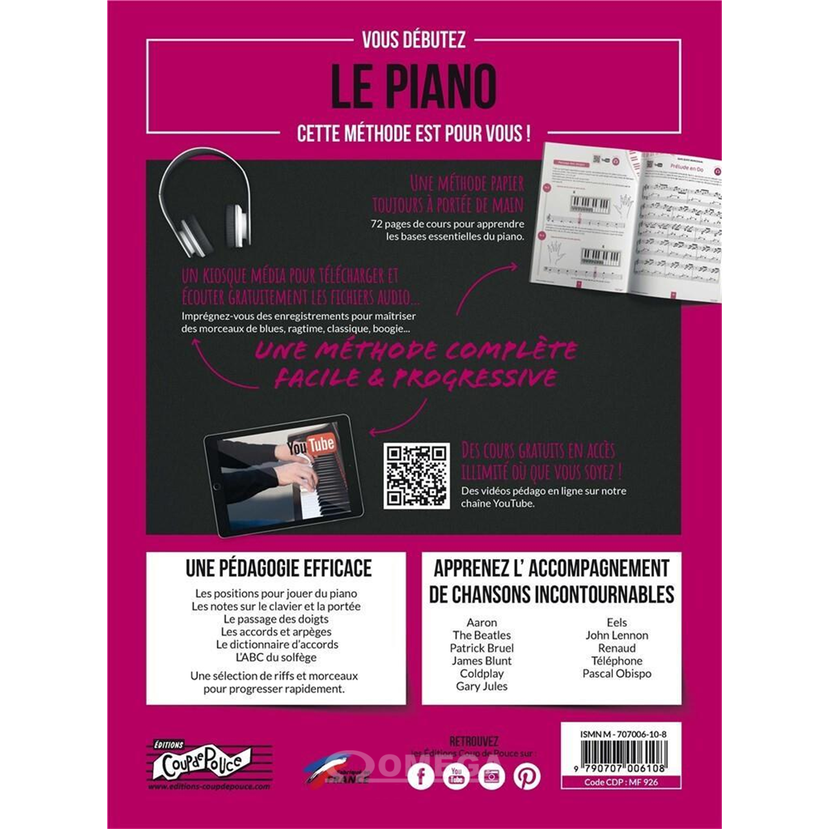 Omega Music  COUP DE POUCE Méthode Piano Vol 1