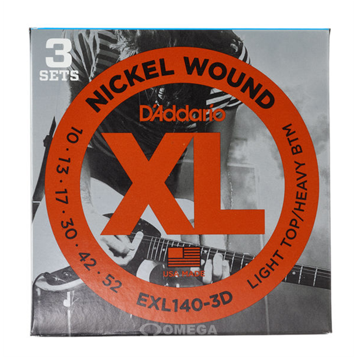 D ADDARIO EXL-140-3D Nickel Wound 010-052 3-Pack