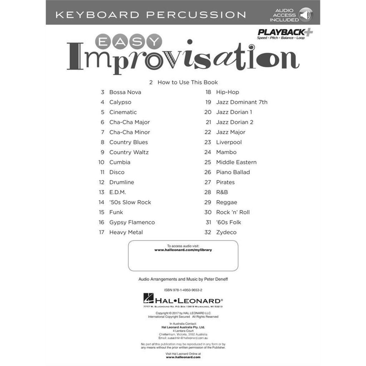 DENEFF Peter - Improvisation for Keyboard Percussion