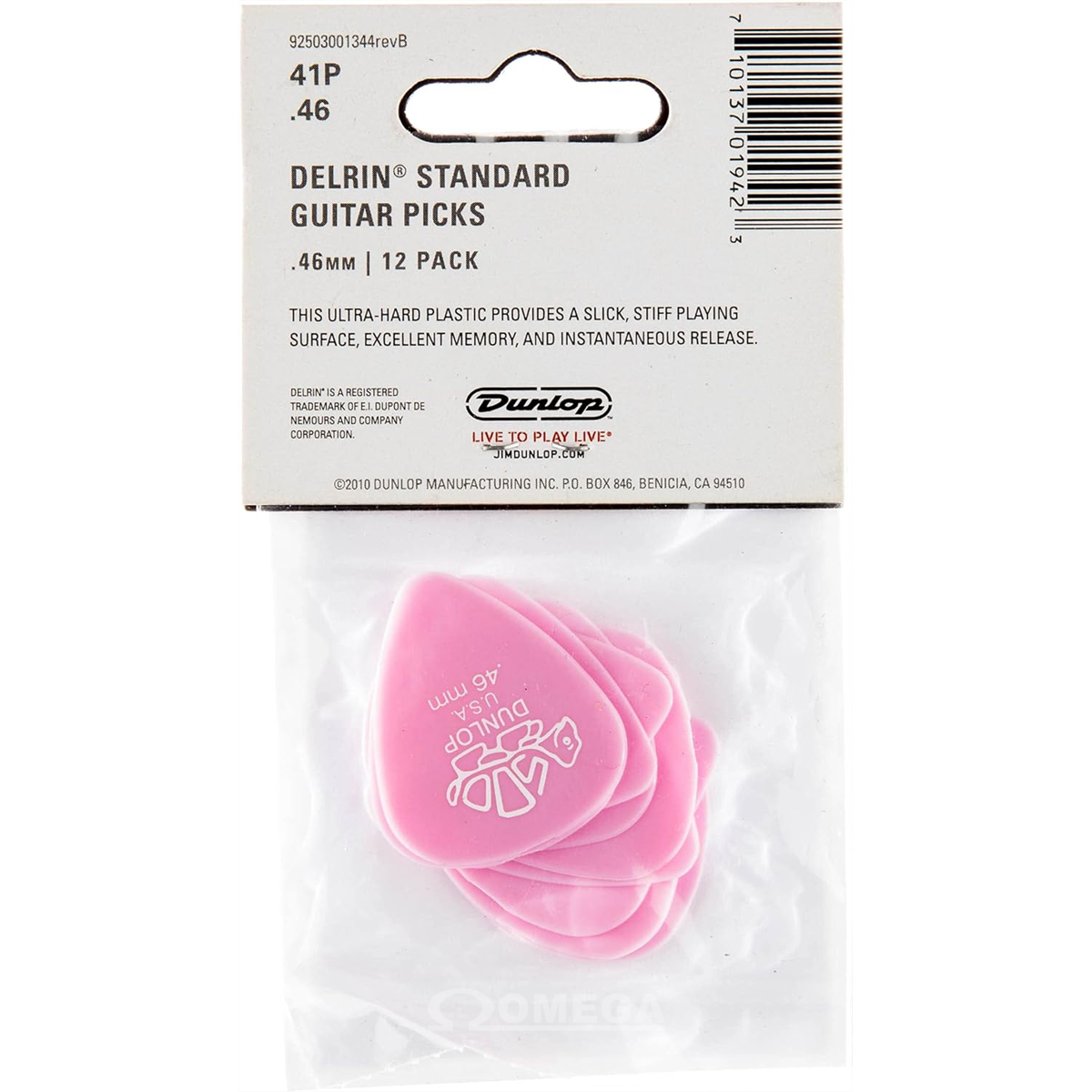 Delrin Standard Omega Music | DUNLOP Delrin standard 0.46mm 12pcs