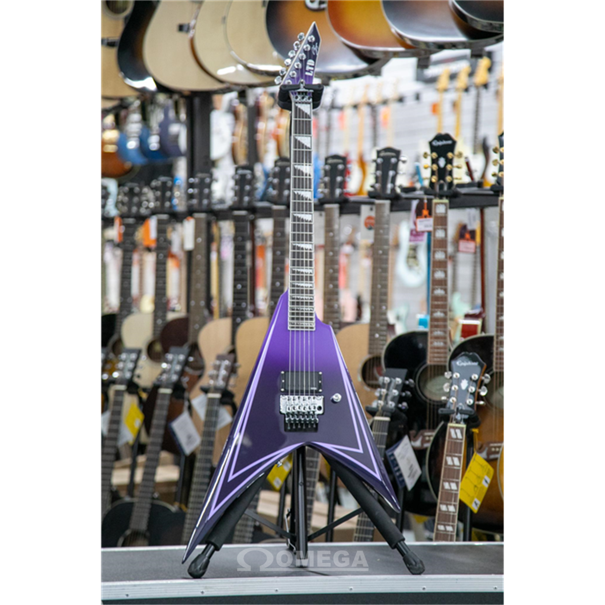 ESP LTD Alexi Hexed Purple Fade with Pinstripes