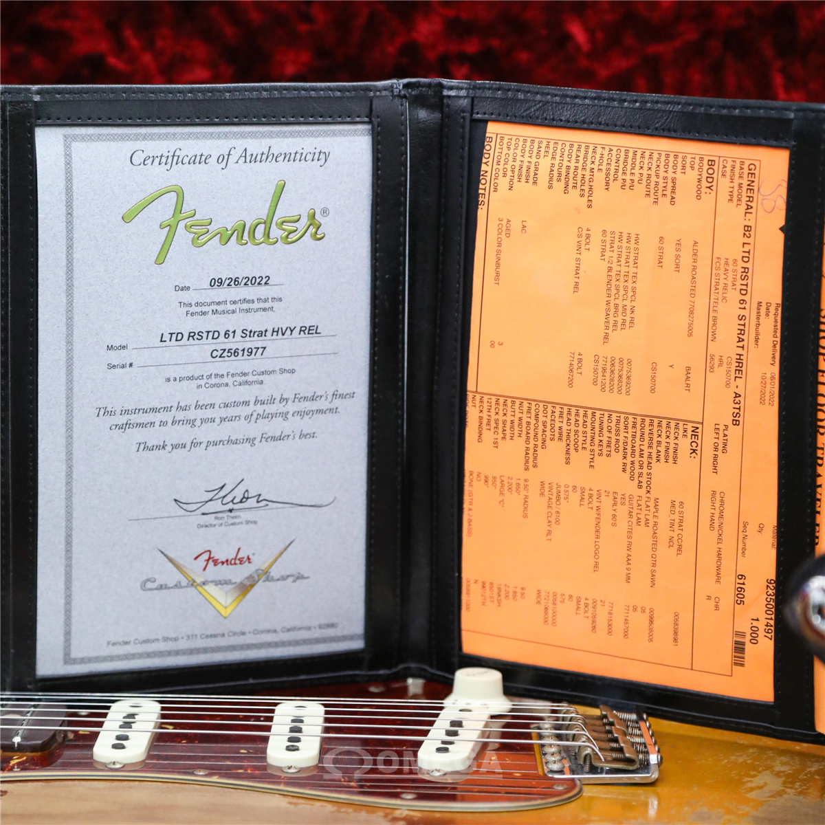 Manche Stratocaster Fender USA verni touche Palissandre radius 9,5 22  frettes