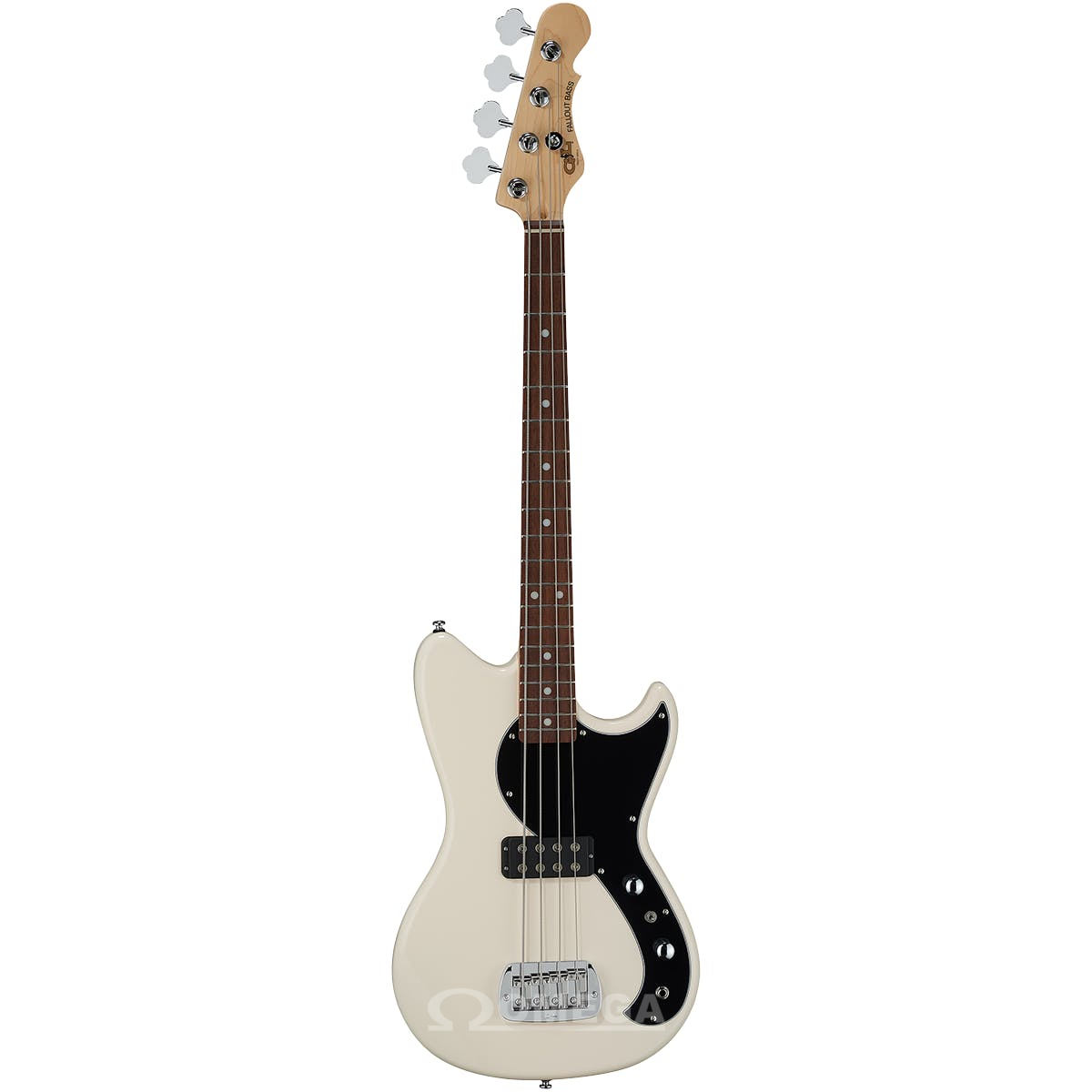 Omega Music | G&L Tribute Fallout Short-Scale Bass Olympic White