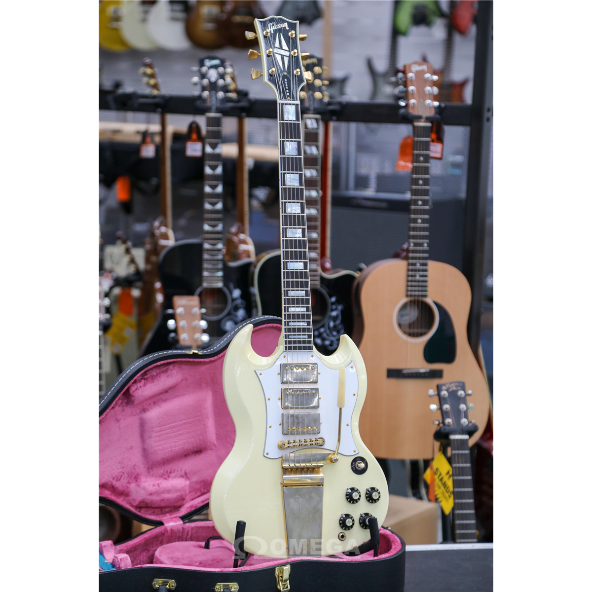 GIBSON Jimi Hendrix 1967 SG Custom Aged Polaris White