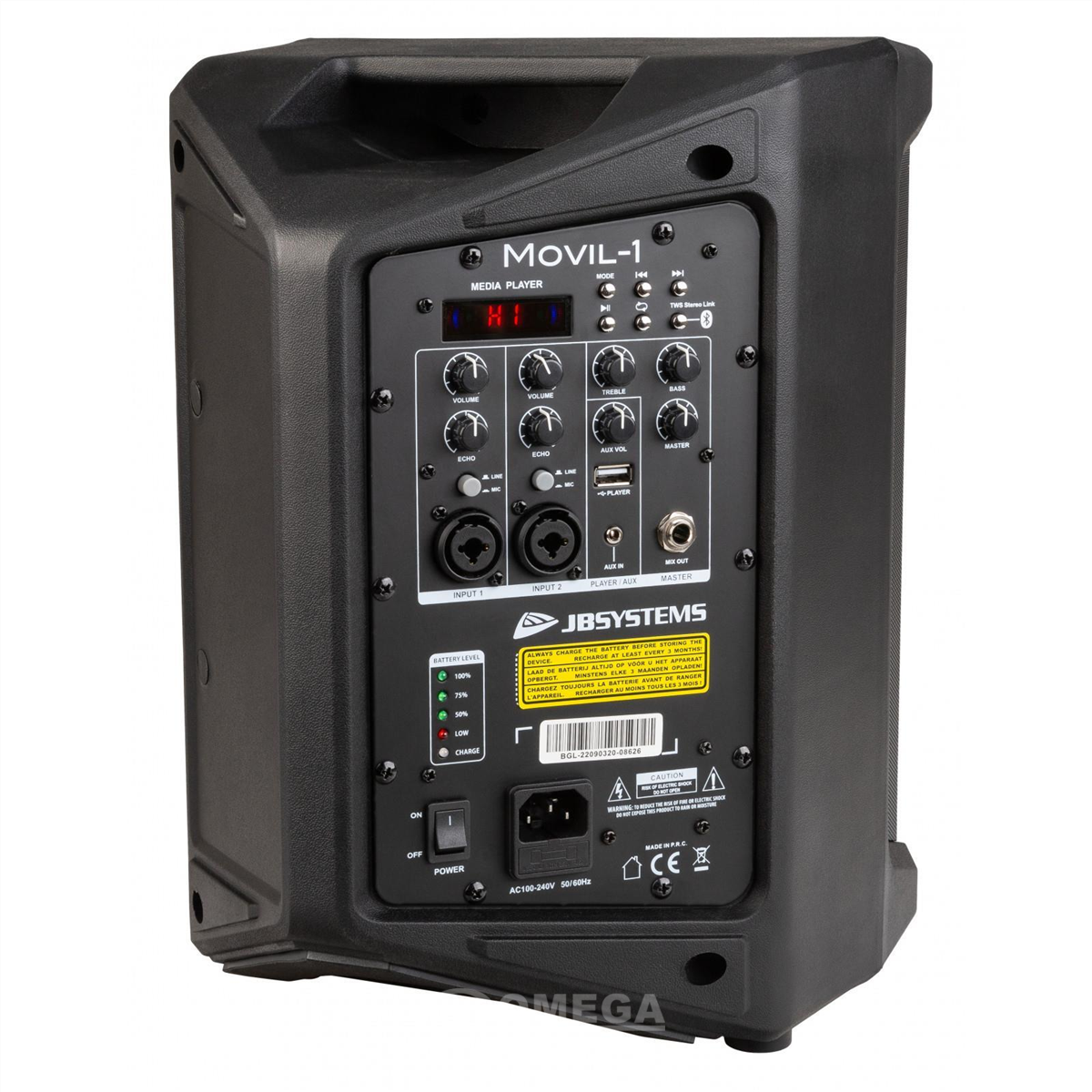 Omega Music  JB SYSTEMS Movil-1 Enceinte Portable