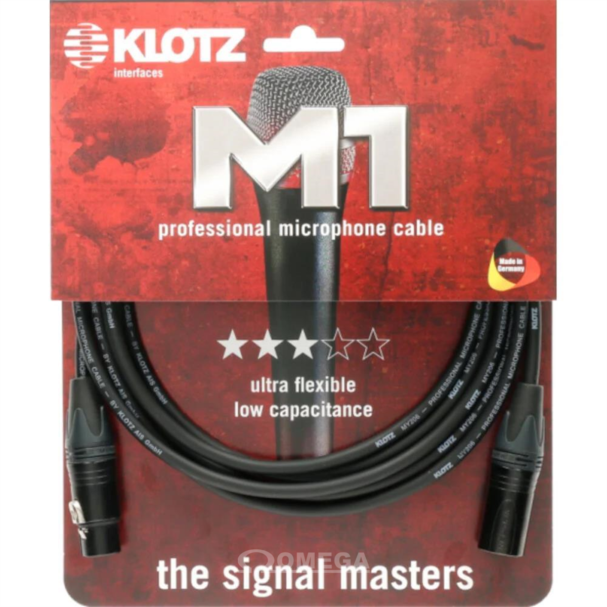 Omega Music  KLOTZ M1FM1N-0300 Câble XLR-XLR 3m Noir