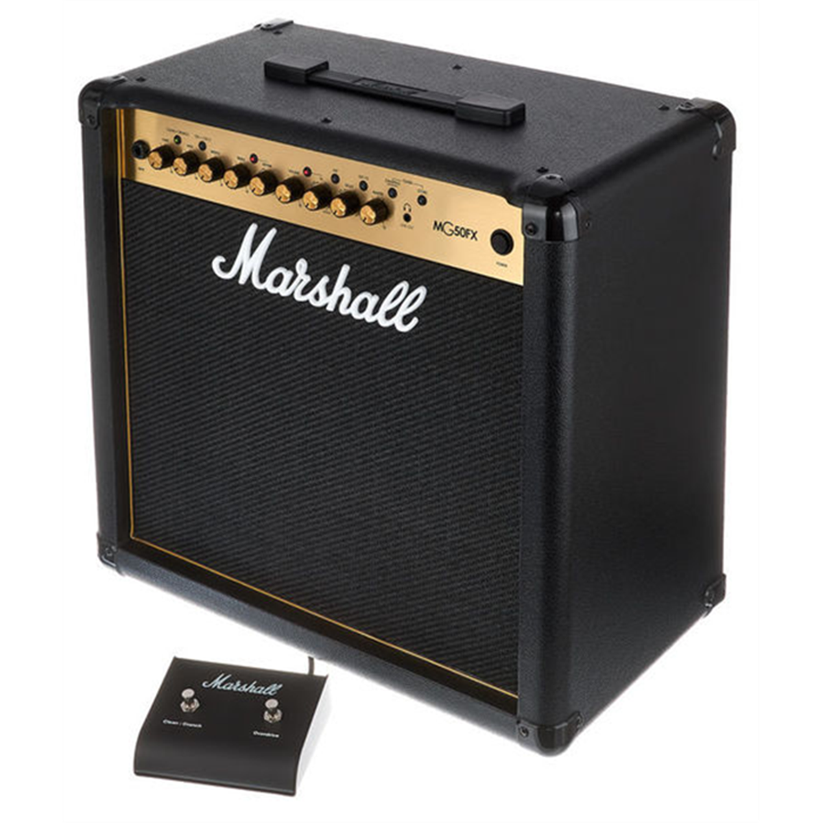 Marshall MG50GFX Amplificateur Combo pour Guitare avec Effets intégrés,  ampli d'entraînement adapté à la Guitare électrique - Noir et doré :  : Instruments de musique et Sono